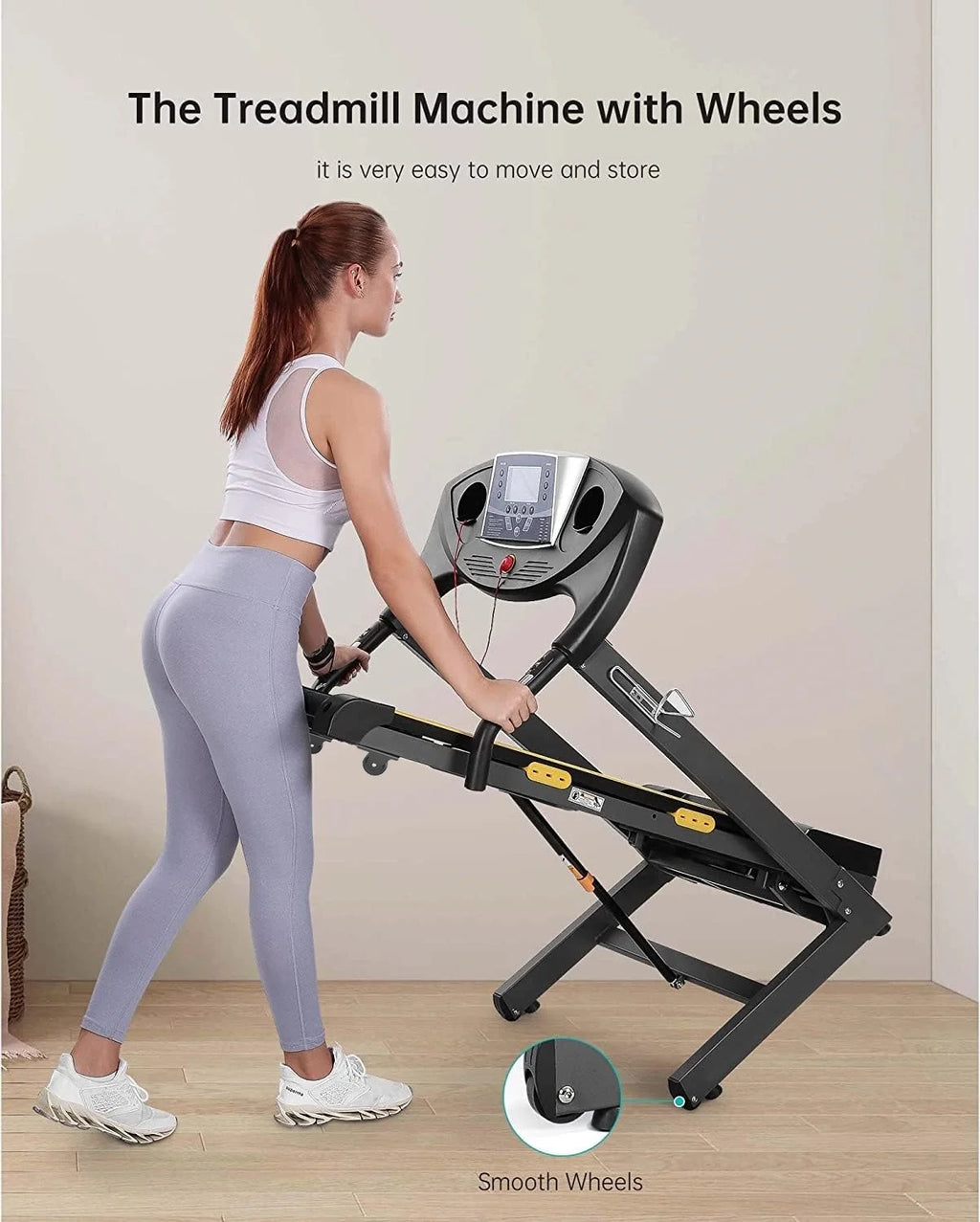Treadmill with Incline Folding with 12 Level Automatic Incline 2.5Hp Power 8.5Mhp Speed Running Machine 15 Preset Training Program Electric Treadmill for Home Use