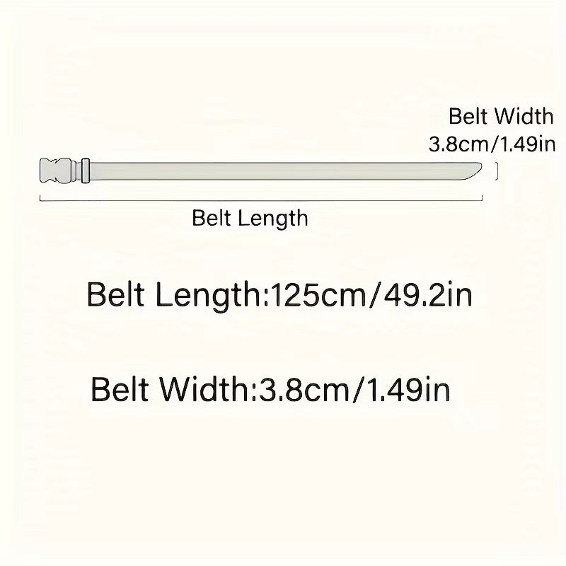 The New Men'S 125Cm Buckle Belt Nylon Braided Lightweight Breathable Daily Commuter Men'S Belt