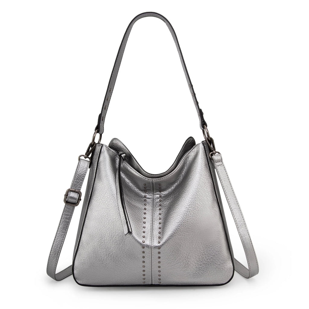 Hobo Bag for Women Crossbody Purse and Handbags Ladies Chic Shoulder Bags, Pearl Silver