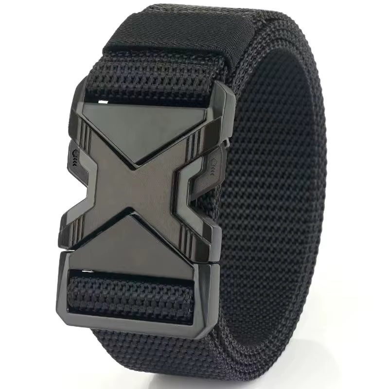 The New Men'S 125Cm Buckle Belt Nylon Braided Lightweight Breathable Daily Commuter Men'S Belt